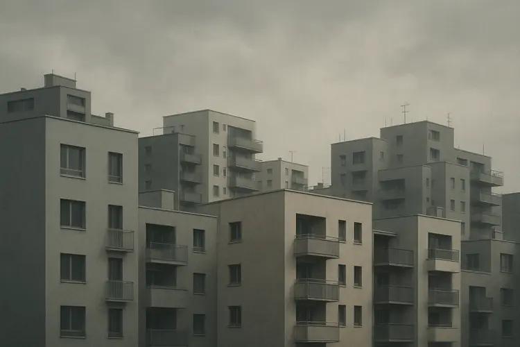 Illustration abstraite du concept de logement urbain renouvelé