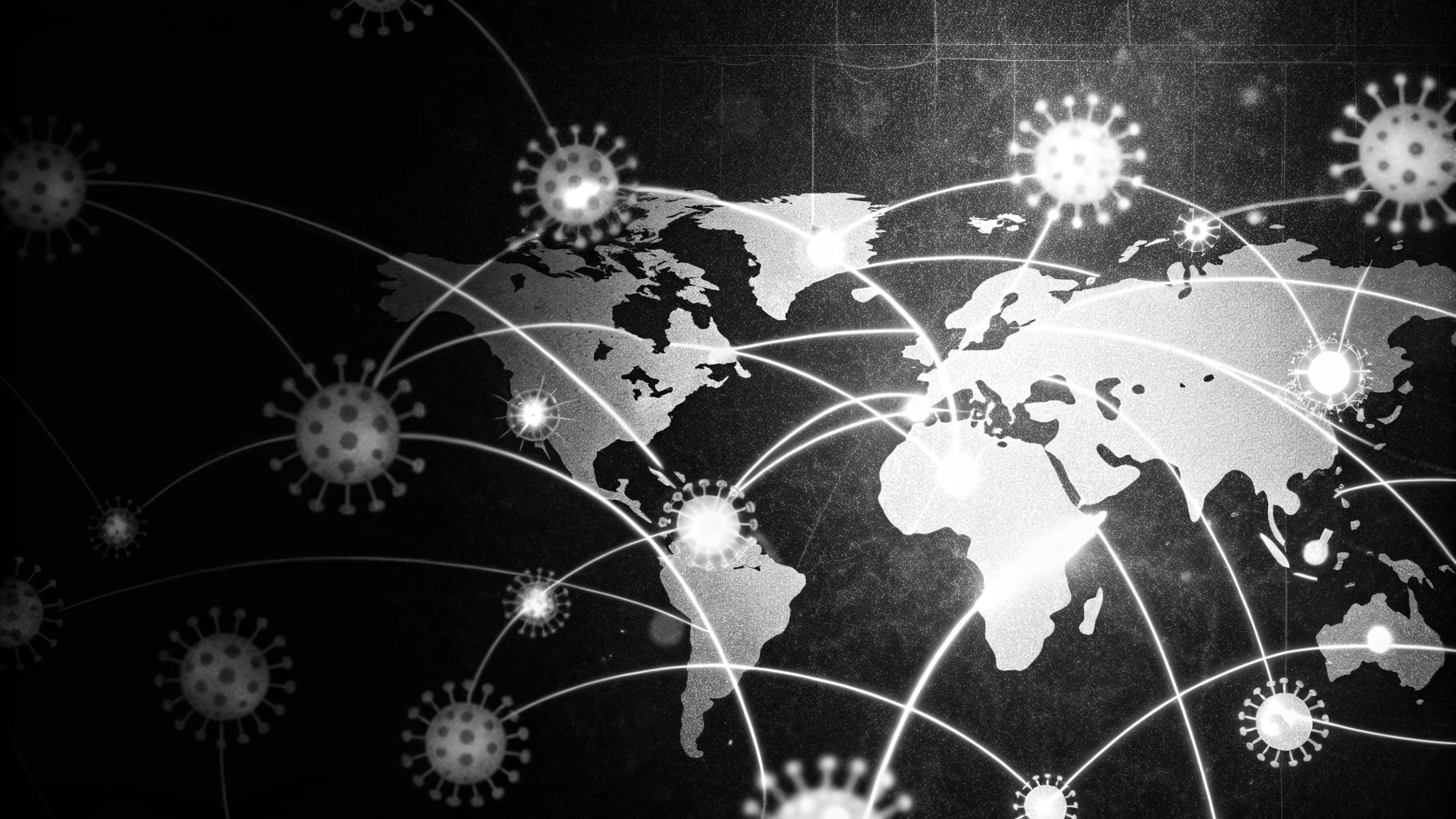 Représentation graphique des connexions internationales dans la gestion des risques sanitaires