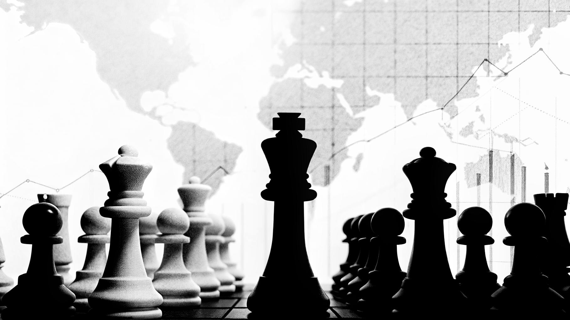 Illustration abstraite d’un sommet diplomatique reliant l’Iran, l’Ukraine et les enjeux énergétiques