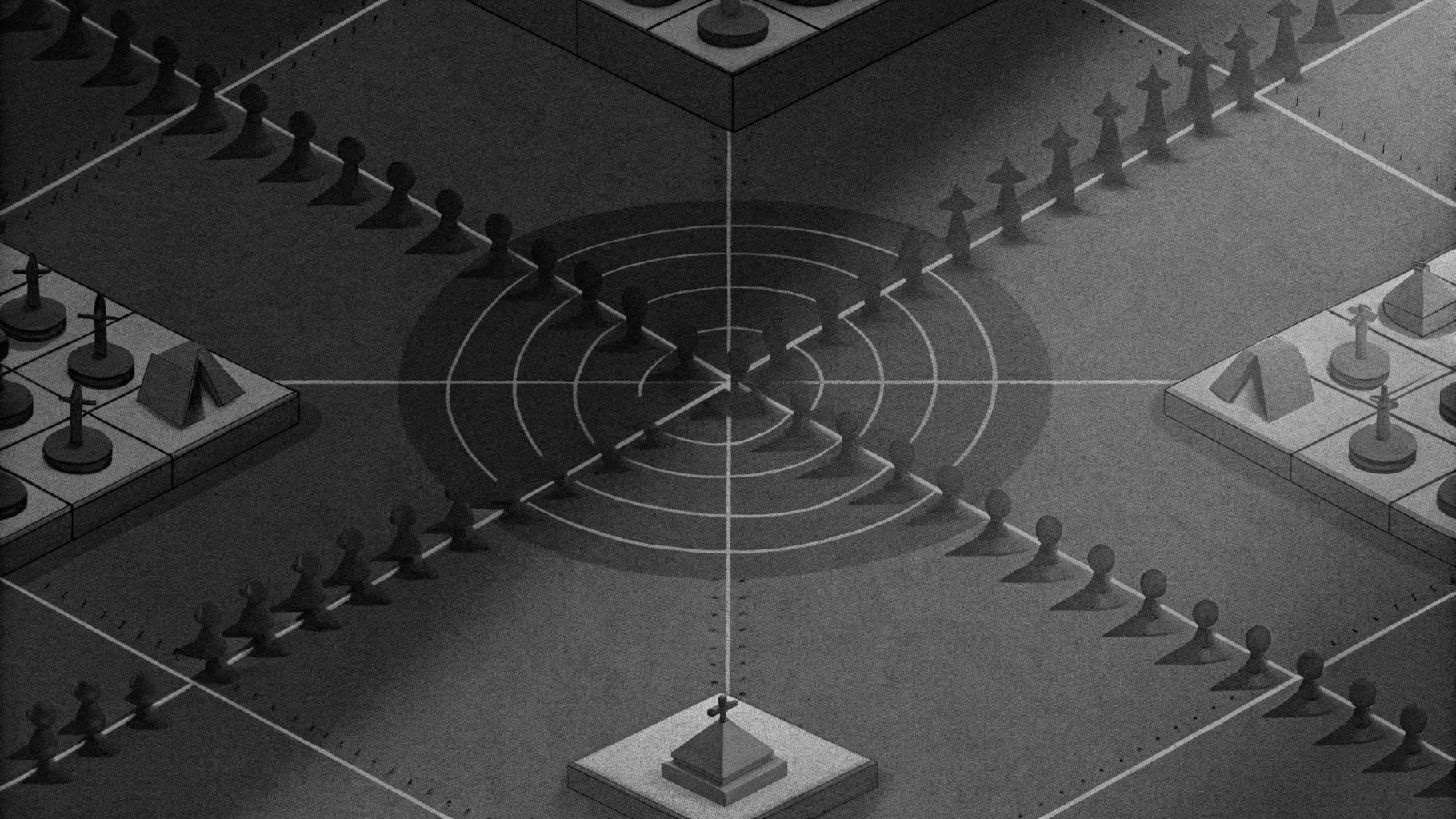 Illustration abstraite d’une tension géopolitique autour d’un accord diplomatique et du détroit d’Ormuz